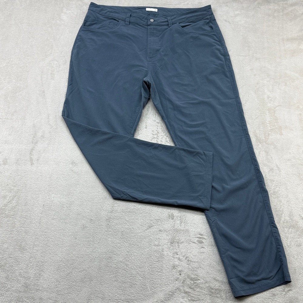 Tasc Performance Pants Mens 38x32 Blue Straight Leg Bamboo Blend Chino Preppy